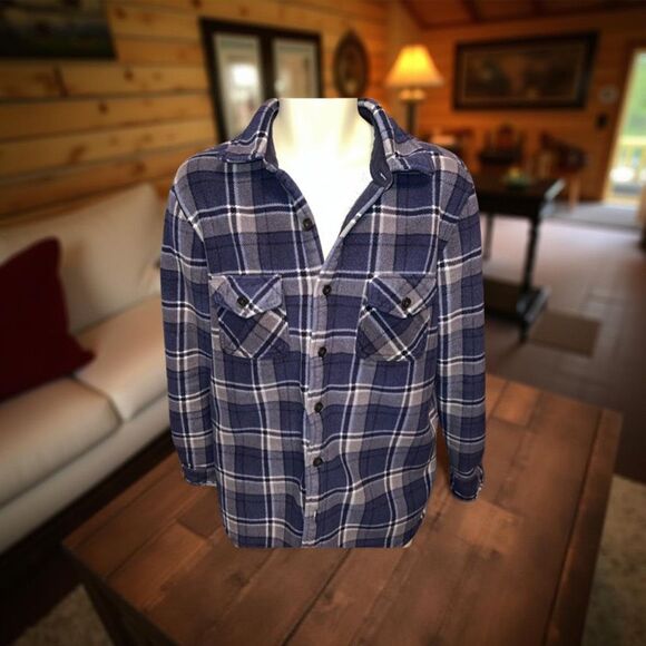 Freedom Foundry Dry Goods Fleece Sherpa Lined Plaid Jacket Size Medium - Picture 1 of 6